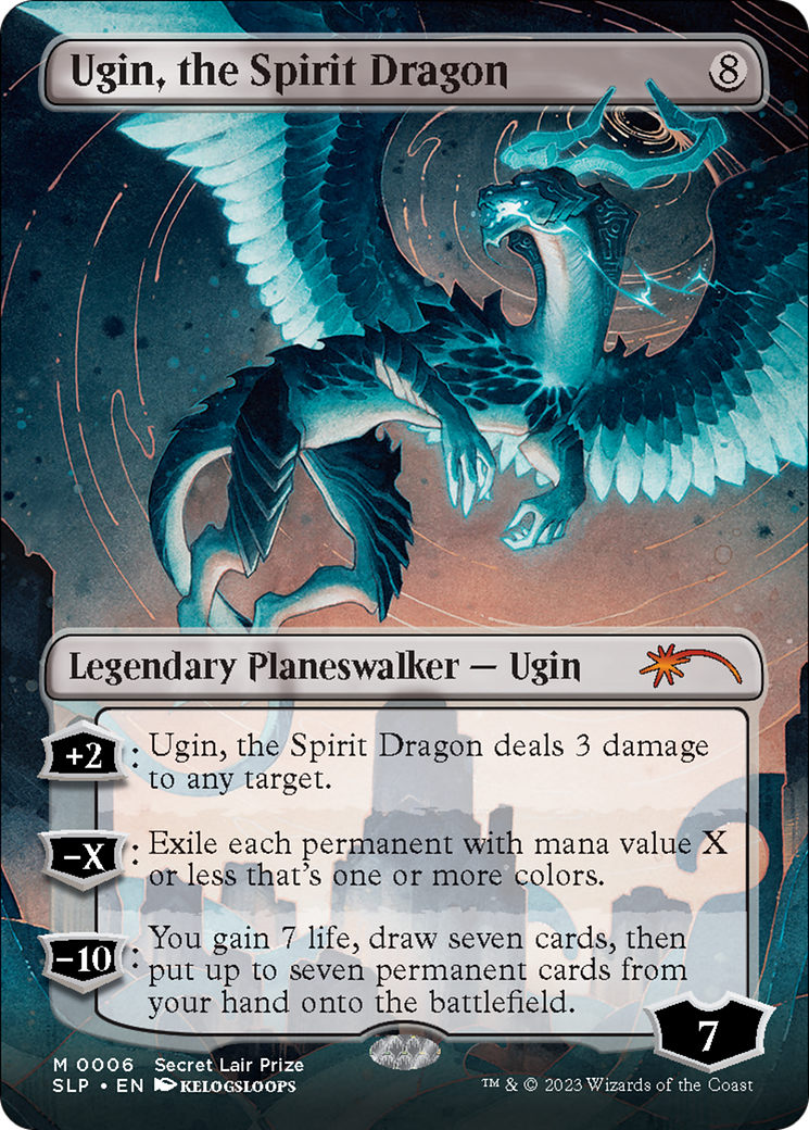 Ugin, the Spirit Dragon (Borderless) [Secret Lair Showdown] MTG Single Magic: The Gathering    | Red Claw Gaming