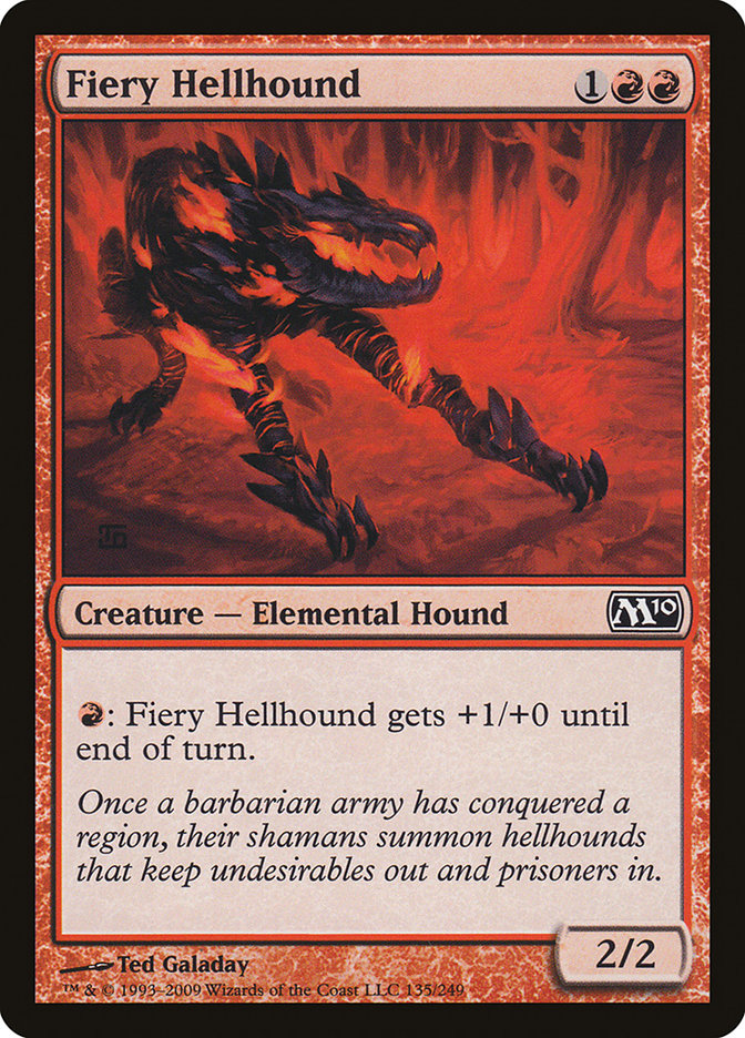 Fiery Hellhound [Magic 2010] MTG Single Magic: The Gathering    | Red Claw Gaming