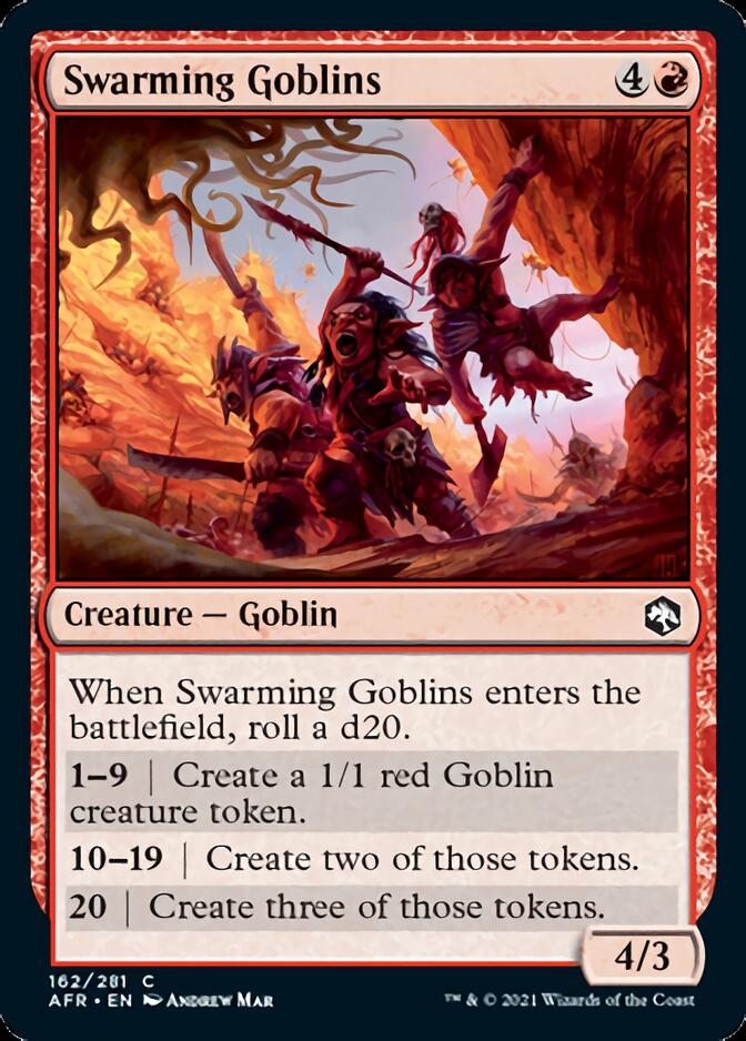 Swarming Goblins [Dungeons & Dragons: Adventures in the Forgotten Realms] MTG Single Magic: The Gathering    | Red Claw Gaming