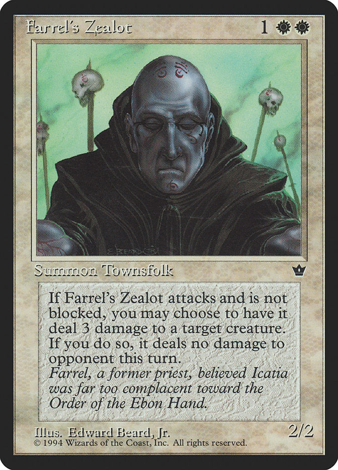 Farrel's Zealot (Edward P. Beard, Jr.) [Fallen Empires] MTG Single Magic: The Gathering    | Red Claw Gaming