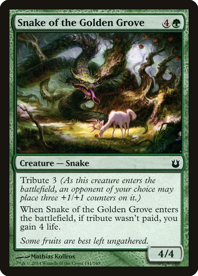 Snake of the Golden Grove [Born of the Gods] MTG Single Magic: The Gathering    | Red Claw Gaming