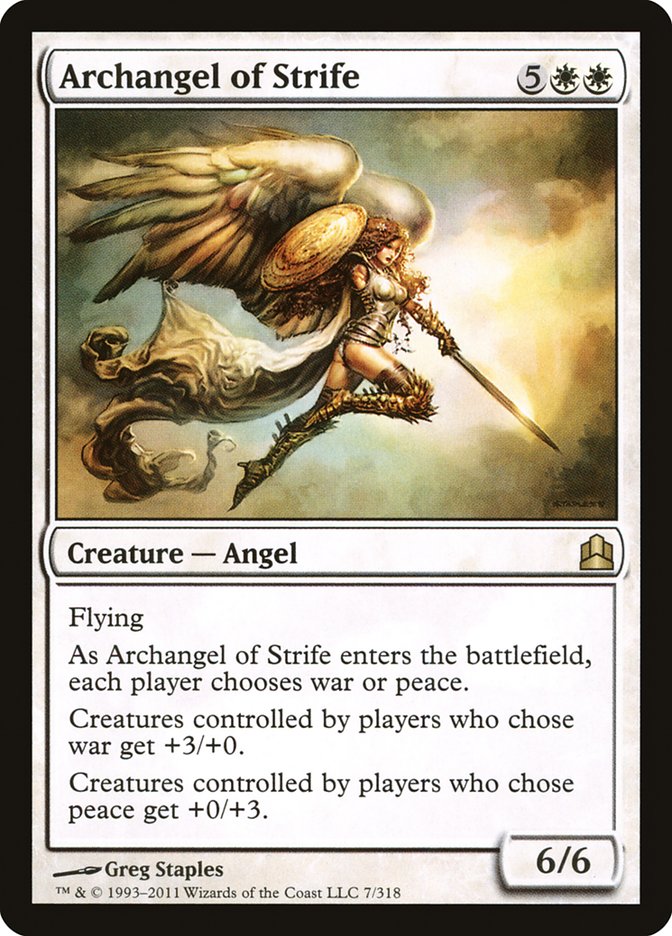 Archangel of Strife [Commander 2011] MTG Single Magic: The Gathering    | Red Claw Gaming