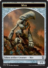 Myr (023) // Thopter (025) Double-Sided Token [Commander 2018 Tokens] MTG Single Magic: The Gathering    | Red Claw Gaming