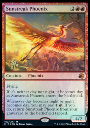 Sunstreak Phoenix [Innistrad: Midnight Hunt Prerelease Promos] MTG Single Magic: The Gathering    | Red Claw Gaming