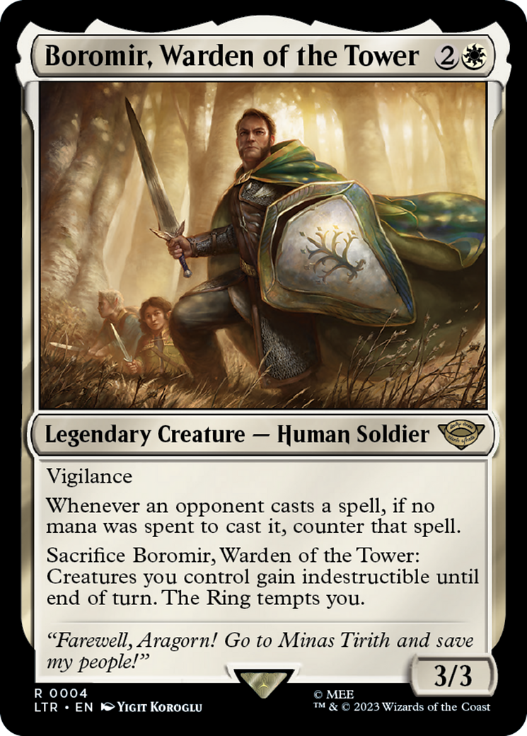 Boromir, Warden of the Tower [The Lord of the Rings: Tales of Middle-Earth] MTG Single Magic: The Gathering    | Red Claw Gaming