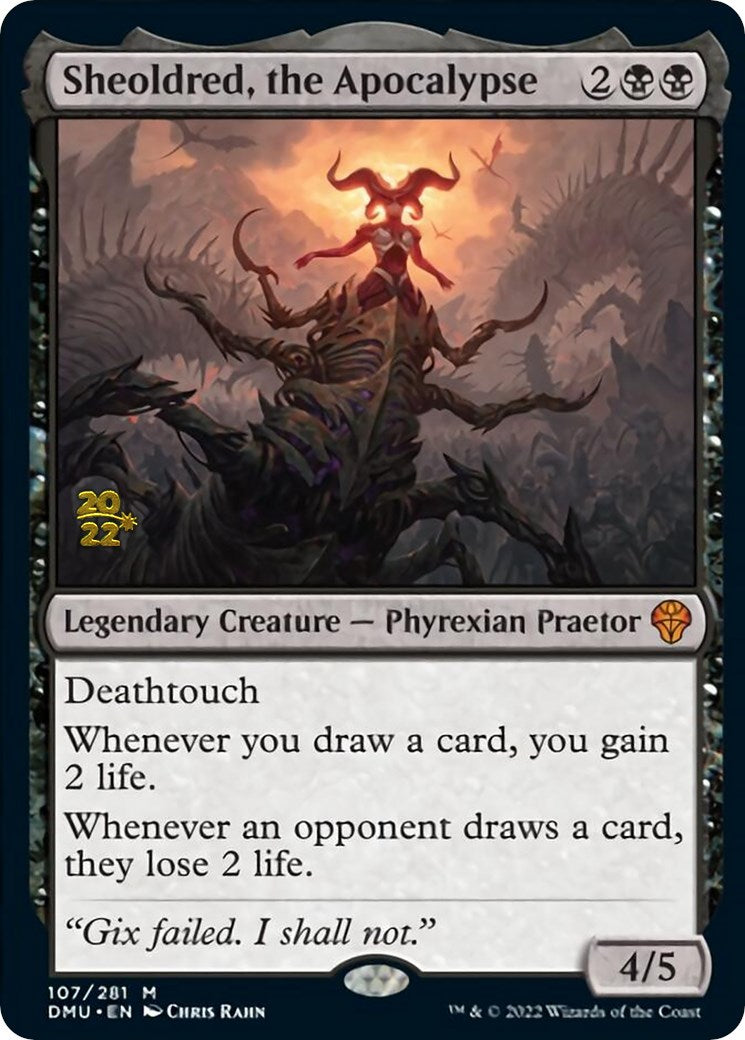 Sheoldred, the Apocalypse [Dominaria United Prerelease Promos] MTG Single Magic: The Gathering    | Red Claw Gaming