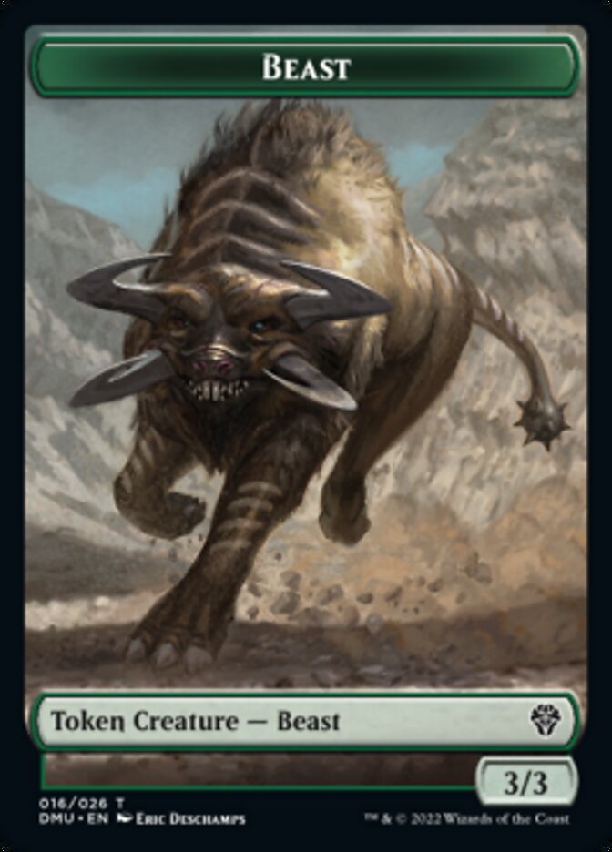 Saproling // Beast Double-Sided Token [Dominaria United Tokens] MTG Single Magic: The Gathering    | Red Claw Gaming