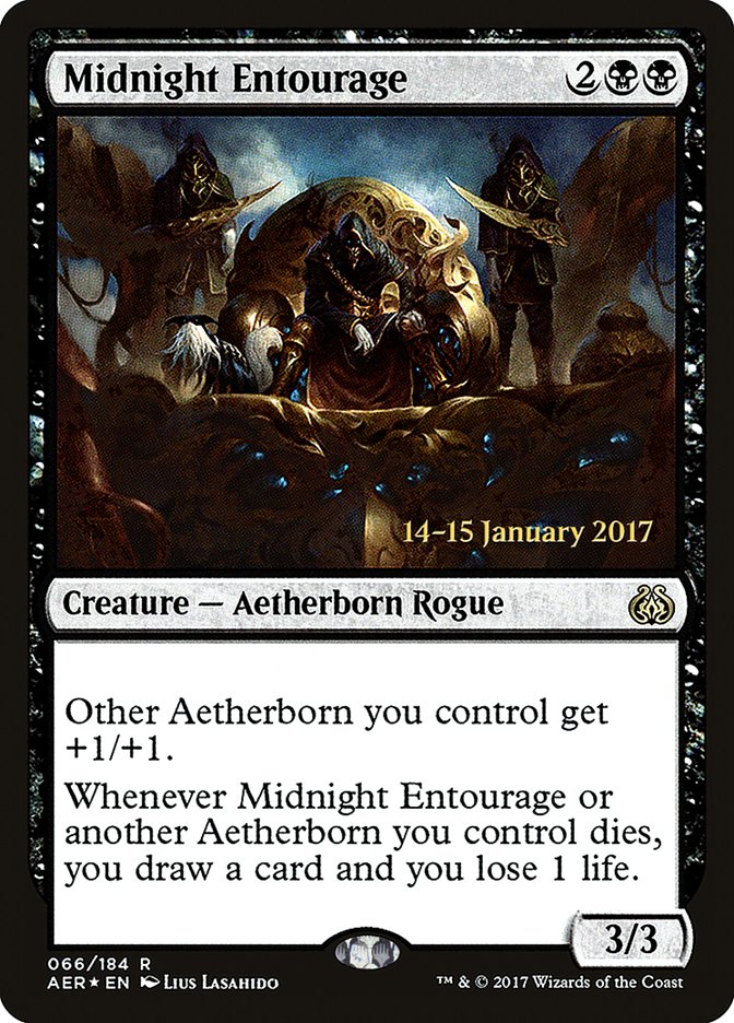 Midnight Entourage [Aether Revolt Prerelease Promos] MTG Single Magic: The Gathering    | Red Claw Gaming