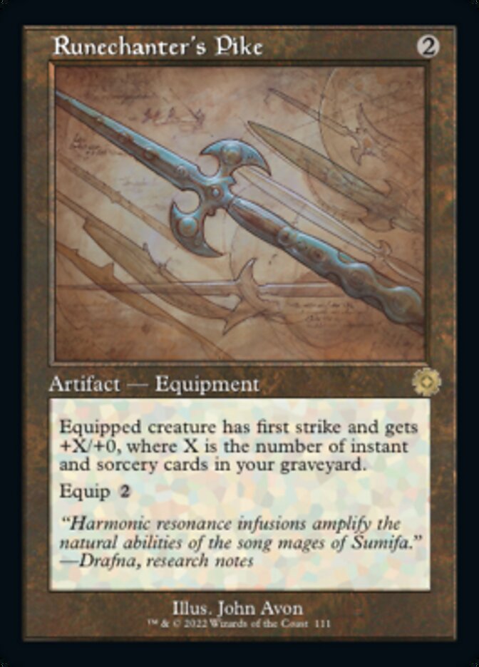 Runechanter's Pike (Retro Schematic) [The Brothers' War Retro Artifacts] MTG Single Magic: The Gathering    | Red Claw Gaming