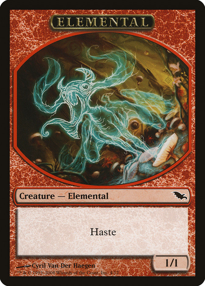 Elemental Token (4/12) [Shadowmoor Tokens] MTG Single Magic: The Gathering    | Red Claw Gaming