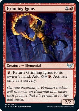 Grinning Ignus [Strixhaven: School of Mages] MTG Single Magic: The Gathering    | Red Claw Gaming