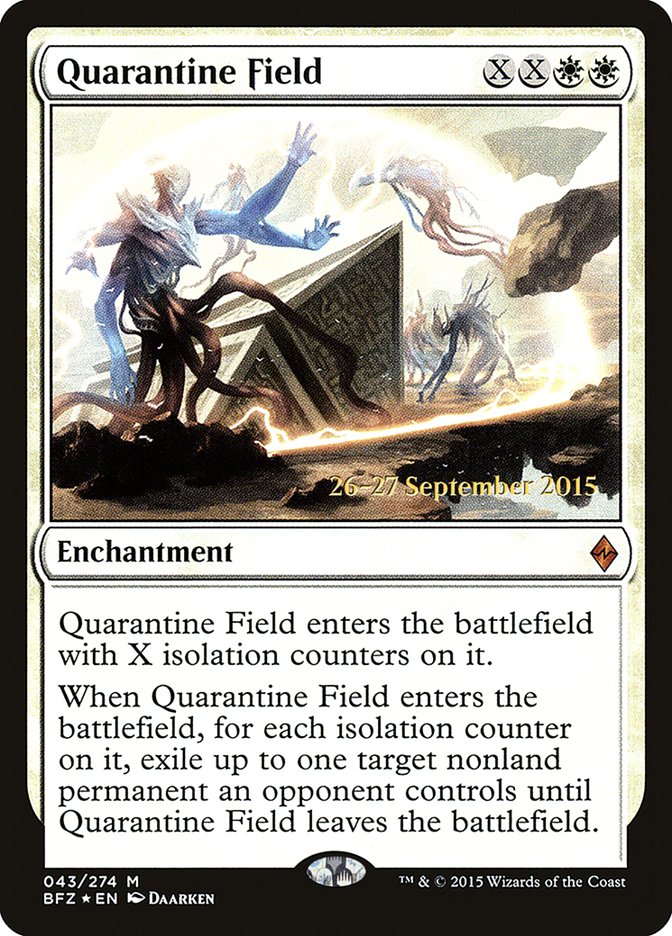 Quarantine Field [Battle for Zendikar Prerelease Promos] MTG Single Magic: The Gathering    | Red Claw Gaming