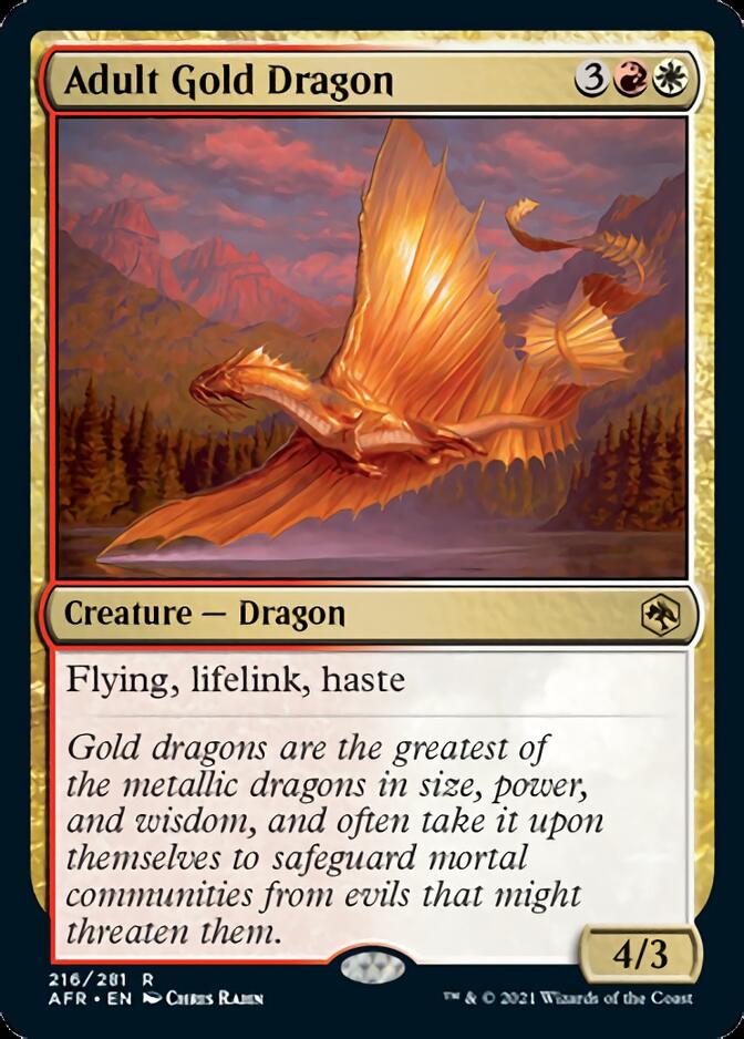 Adult Gold Dragon [Dungeons & Dragons: Adventures in the Forgotten Realms] MTG Single Magic: The Gathering    | Red Claw Gaming