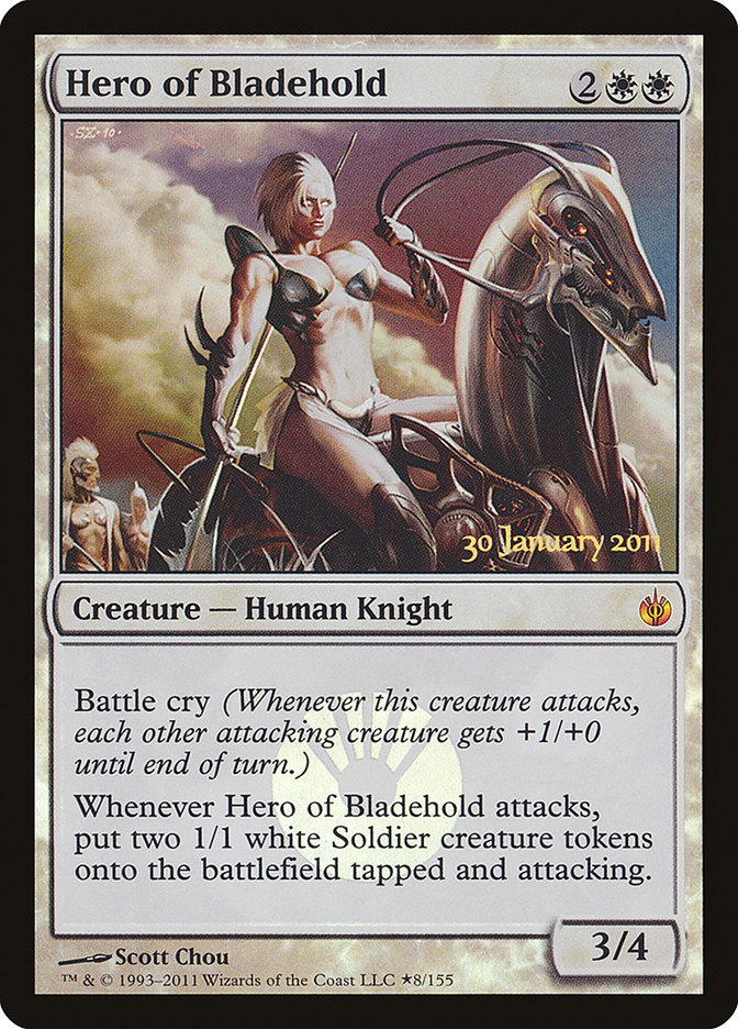 Hero of Bladehold [Mirrodin Besieged Prerelease Promos] MTG Single Magic: The Gathering    | Red Claw Gaming