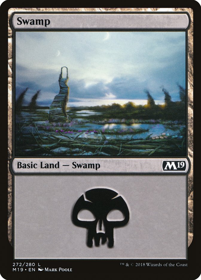 Swamp (272) [Core Set 2019] MTG Single Magic: The Gathering    | Red Claw Gaming