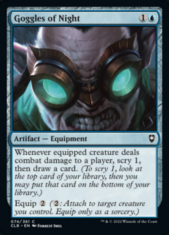 Goggles of Night [Commander Legends: Battle for Baldur's Gate] MTG Single Magic: The Gathering    | Red Claw Gaming