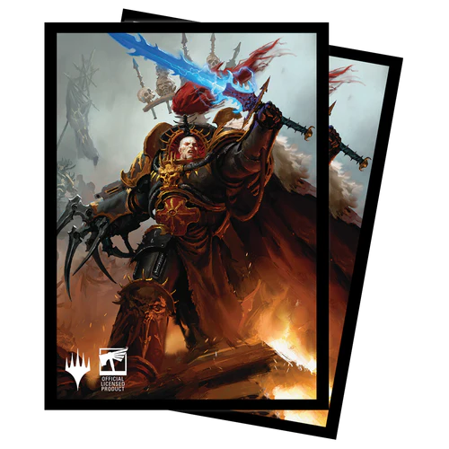 Warhammer 40K Commander Abaddon the Despoiler Standard Deck Protector – Red Claw Gaming