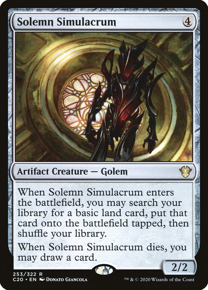 Solemn Simulacrum [Commander 2020] MTG Single Magic: The Gathering    | Red Claw Gaming