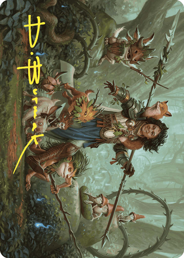 Ellivere of the Wild Court Art Card (Gold-Stamped Signature) [Wilds of Eldraine Art Series] MTG Single Magic: The Gathering    | Red Claw Gaming