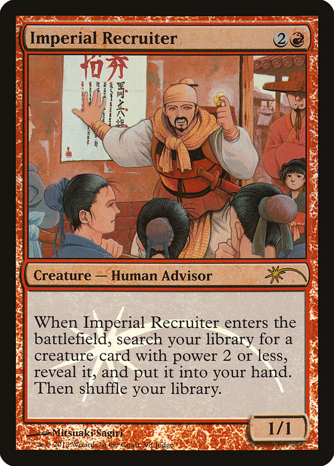 Imperial Recruiter [Judge Gift Cards 2013] MTG Single Magic: The Gathering    | Red Claw Gaming