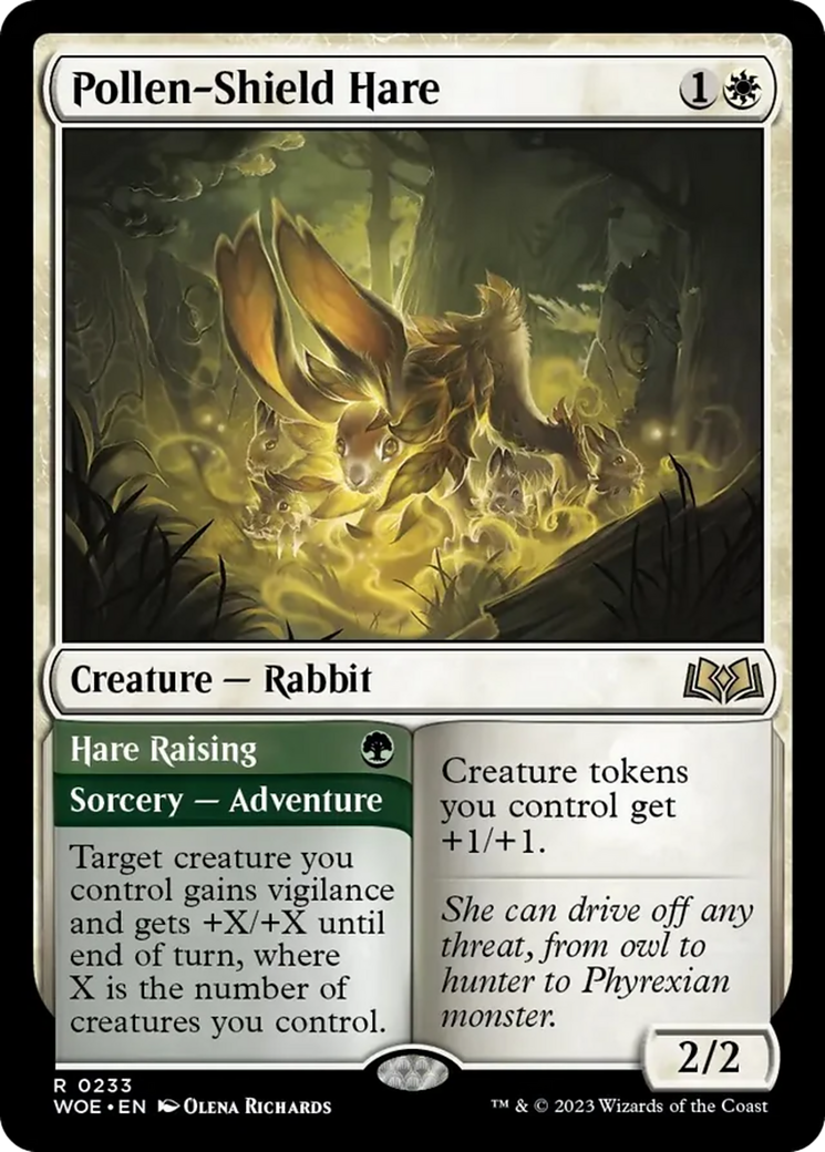 Pollen-Shield Hare // Hare Raising [Wilds of Eldraine] MTG Single Magic: The Gathering    | Red Claw Gaming