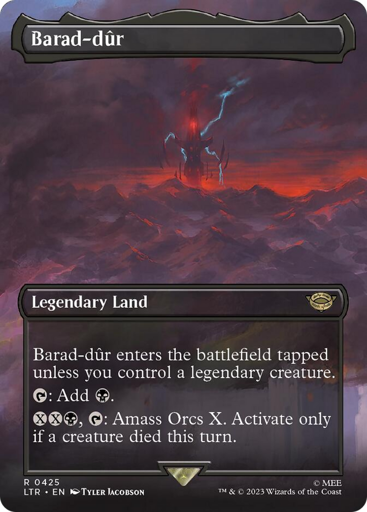Barad-dur (Borderless Alternate Art) (425) [The Lord of the Rings: Tales of Middle-Earth] MTG Single Magic: The Gathering    | Red Claw Gaming
