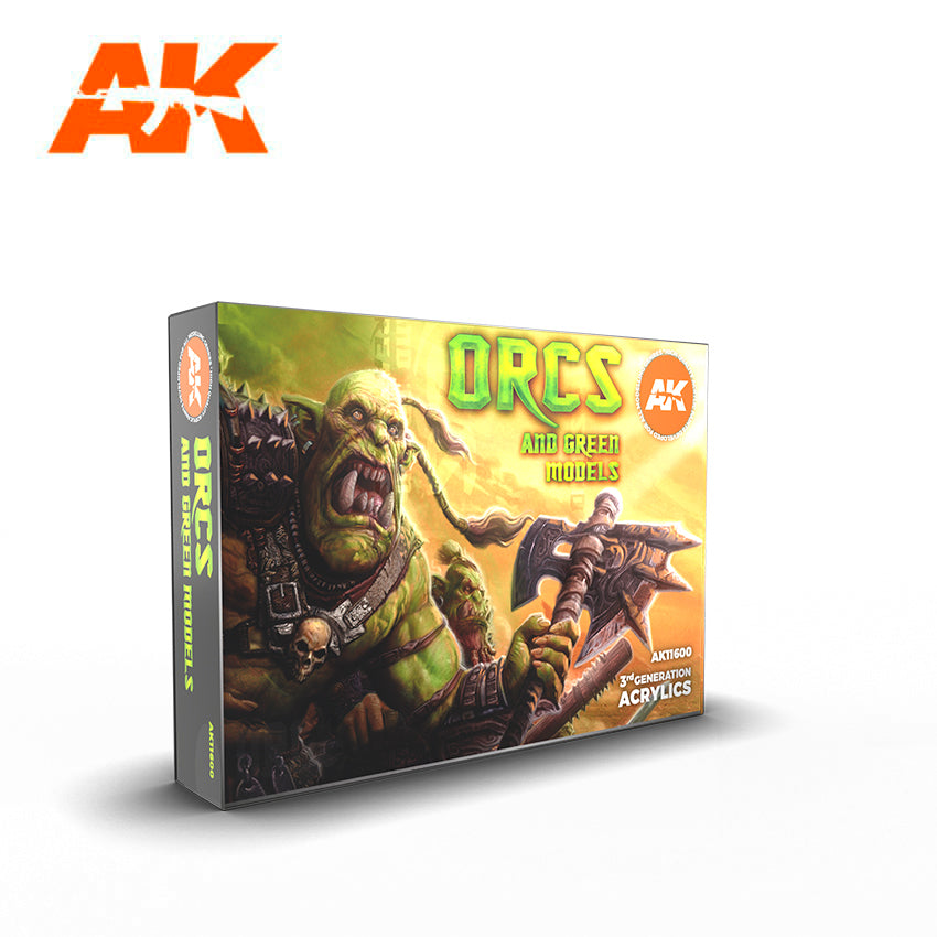 AK Acrylics Orcs and Green Models 3rd Generation Acrylic AK INTERACTIVE    | Red Claw Gaming