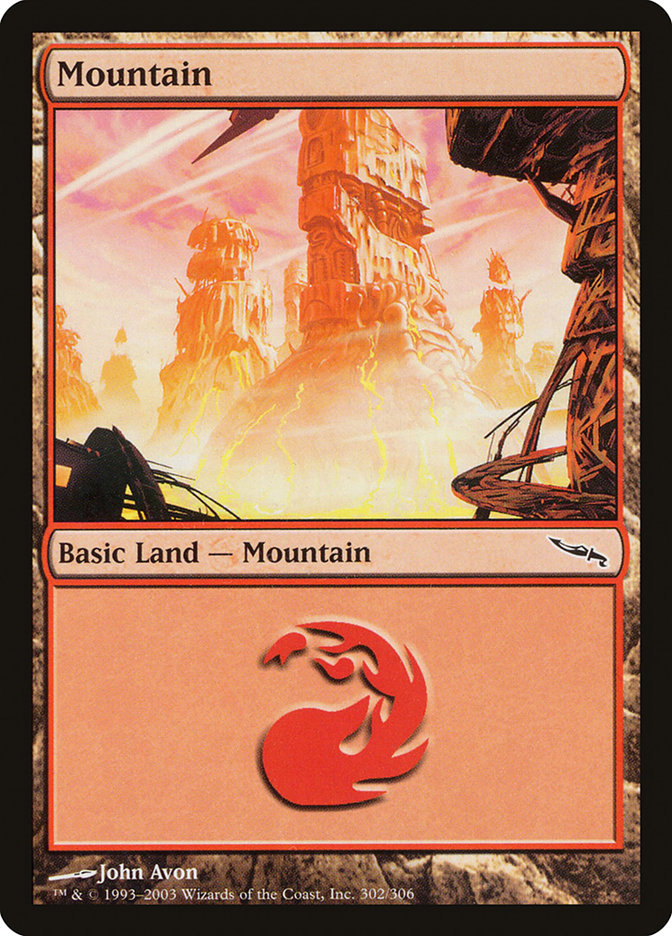 Mountain (302) [Mirrodin] MTG Single Magic: The Gathering    | Red Claw Gaming