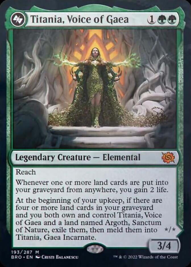 Titania, Voice of Gaea [The Brothers' War] MTG Single Magic: The Gathering    | Red Claw Gaming