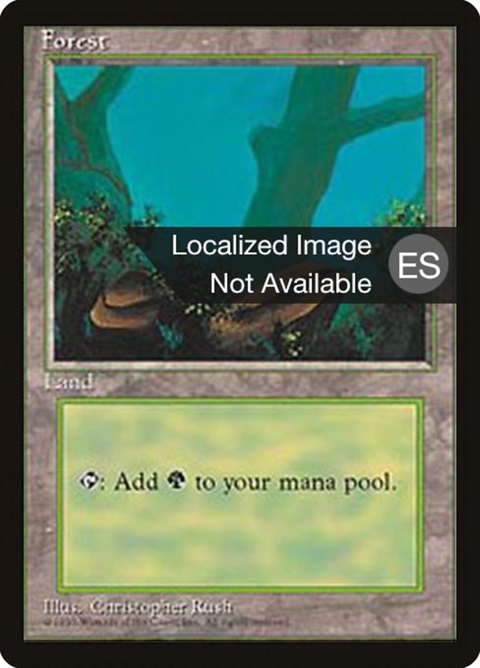 Forest (A) [Fourth Edition (Foreign Black Border)] MTG Single Magic: The Gathering    | Red Claw Gaming