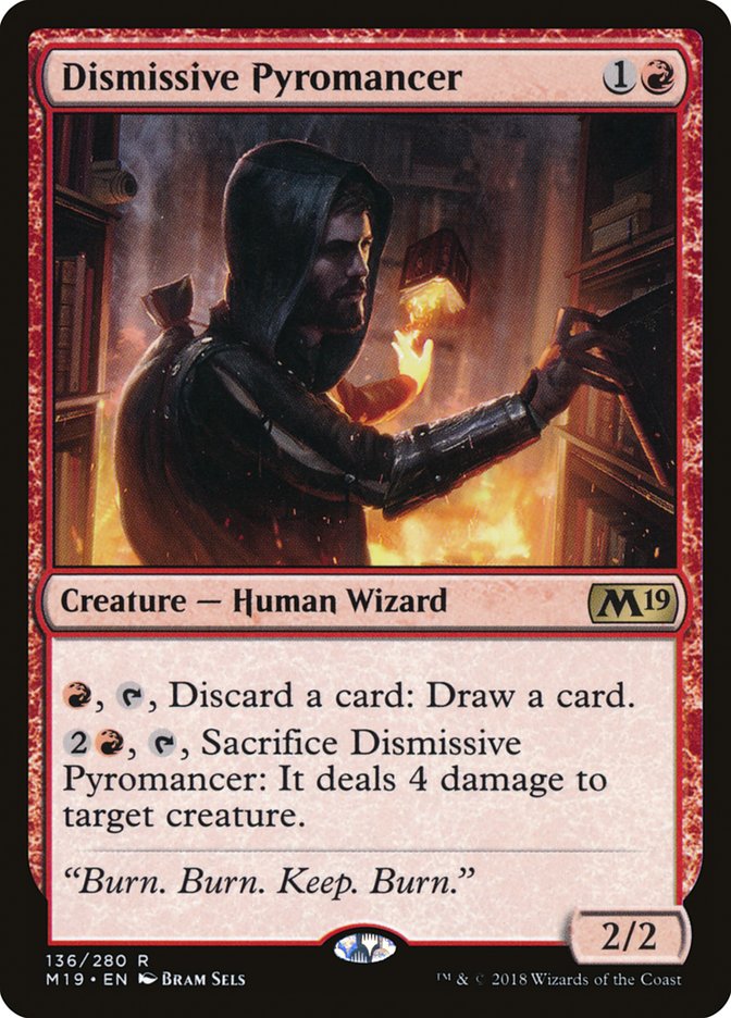 Dismissive Pyromancer [Core Set 2019] MTG Single Magic: The Gathering    | Red Claw Gaming