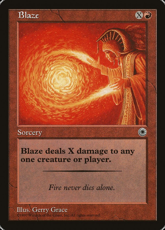 Blaze (With Flavor Text) [Portal] MTG Single Magic: The Gathering    | Red Claw Gaming