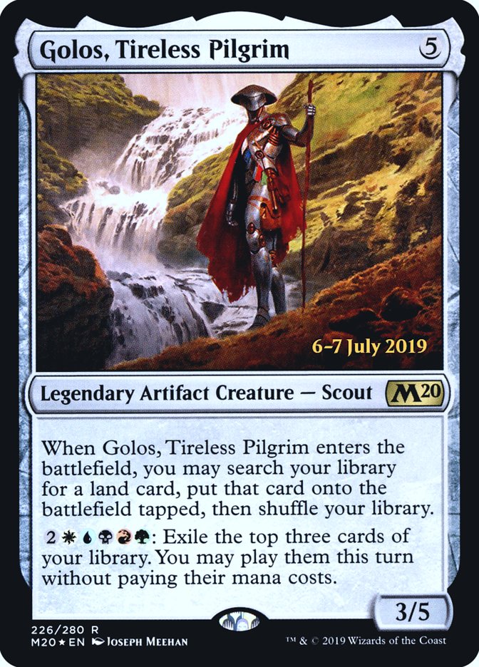 Golos, Tireless Pilgrim [Core Set 2020 Prerelease Promos] MTG Single Magic: The Gathering    | Red Claw Gaming