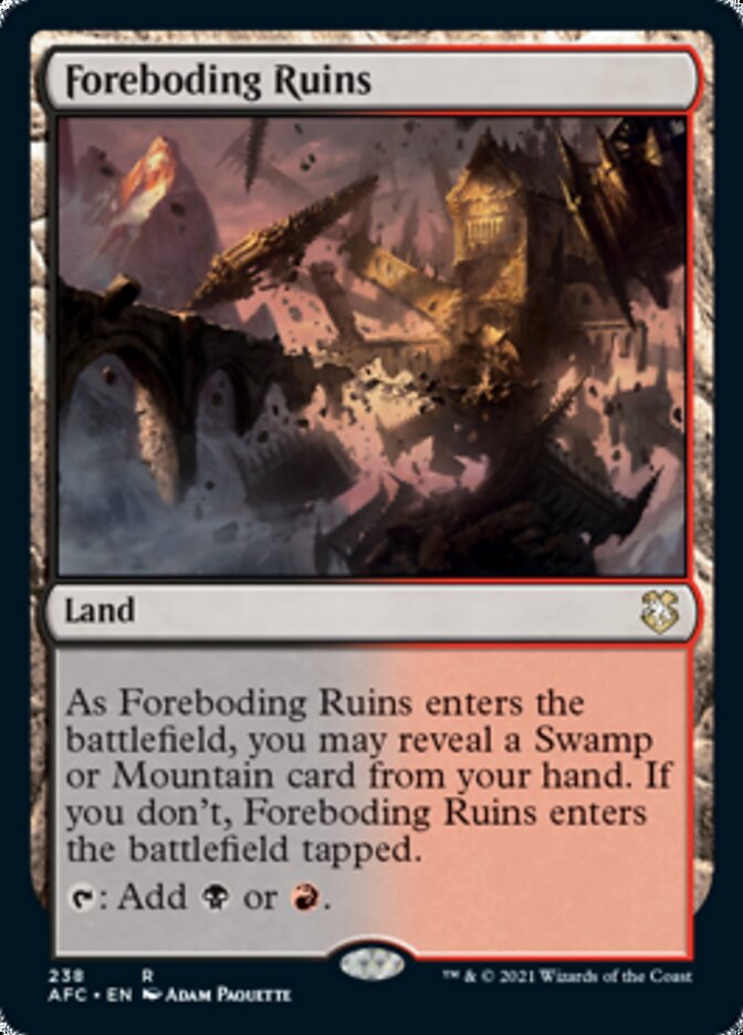Foreboding Ruins [Dungeons & Dragons: Adventures in the Forgotten Realms Commander] MTG Single Magic: The Gathering    | Red Claw Gaming