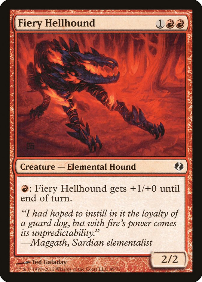 Fiery Hellhound [Duel Decks: Venser vs. Koth] MTG Single Magic: The Gathering    | Red Claw Gaming