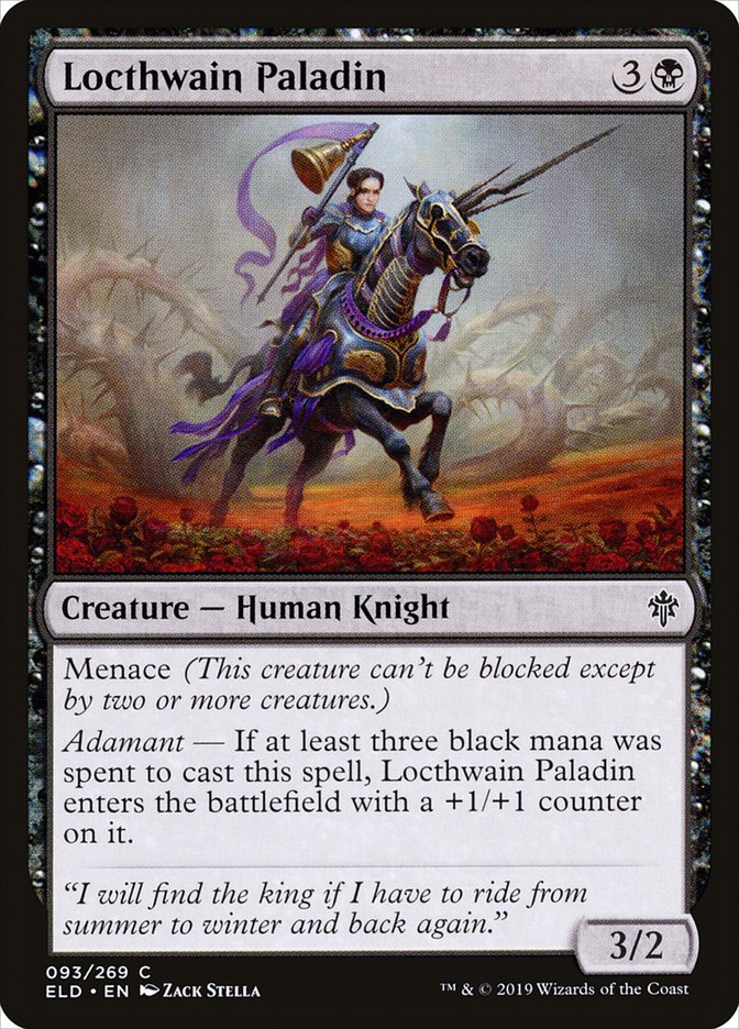 Locthwain Paladin [Throne of Eldraine] MTG Single Magic: The Gathering    | Red Claw Gaming