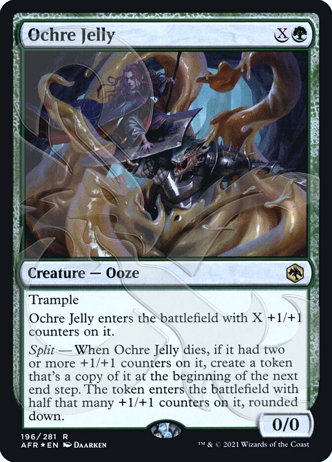 Ochre Jelly (Ampersand Promo) [Dungeons & Dragons: Adventures in the Forgotten Realms Promos] MTG Single Magic: The Gathering    | Red Claw Gaming