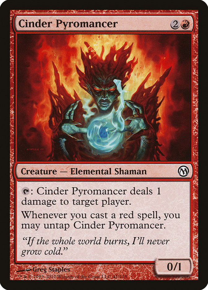Cinder Pyromancer [Duels of the Planeswalkers] MTG Single Magic: The Gathering    | Red Claw Gaming