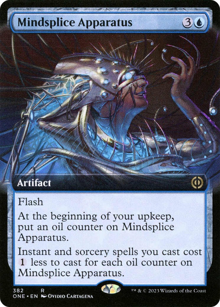 Mindsplice Apparatus (Extended Art) [Phyrexia: All Will Be One] MTG Single Magic: The Gathering    | Red Claw Gaming