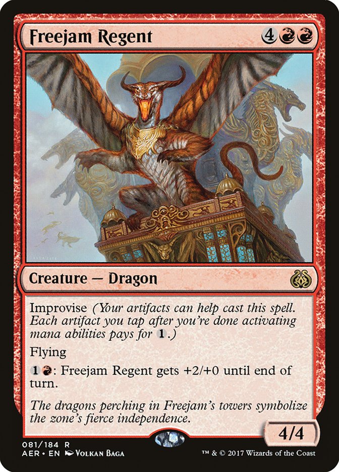 Freejam Regent [Aether Revolt] MTG Single Magic: The Gathering    | Red Claw Gaming