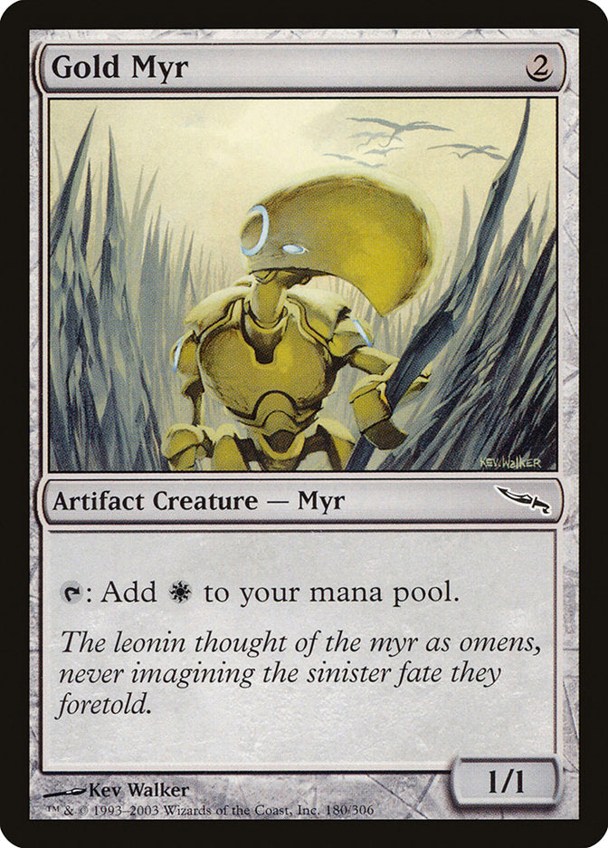 Gold Myr [Mirrodin] MTG Single Magic: The Gathering    | Red Claw Gaming