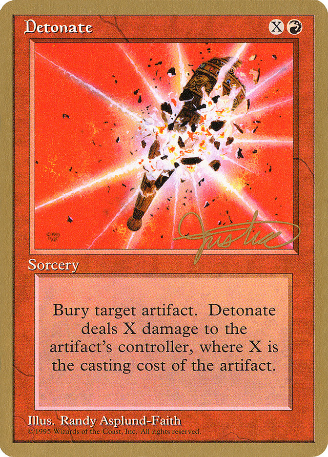 Detonate (Mark Justice) [Pro Tour Collector Set] MTG Single Magic: The Gathering    | Red Claw Gaming