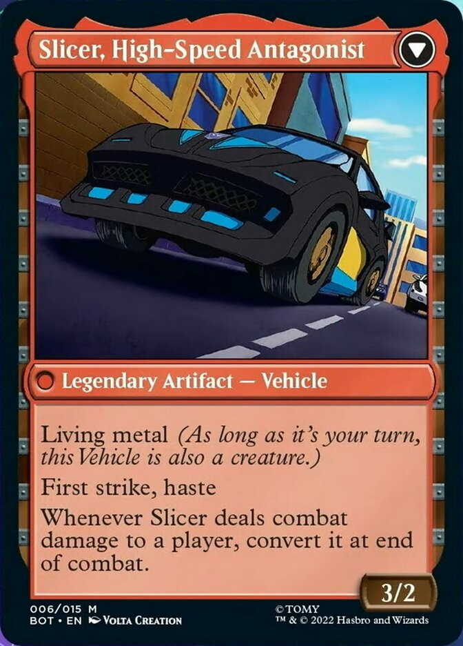 Slicer, Hired Muscle // Slicer, High-Speed Antagonist [Transformers] MTG Single Magic: The Gathering    | Red Claw Gaming