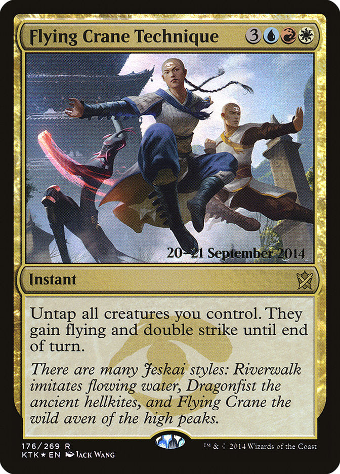 Flying Crane Technique [Khans of Tarkir Prerelease Promos] MTG Single Magic: The Gathering    | Red Claw Gaming