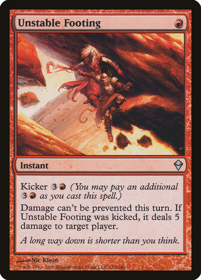 Unstable Footing [Zendikar] MTG Single Magic: The Gathering    | Red Claw Gaming