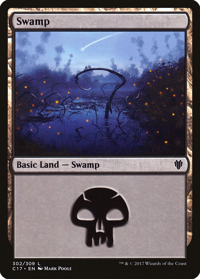 Swamp (302) [Commander 2017] MTG Single Magic: The Gathering    | Red Claw Gaming