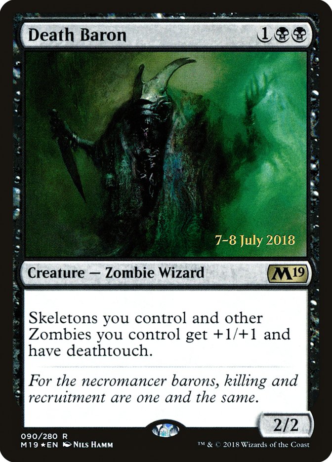 Death Baron [Core Set 2019 Prerelease Promos] MTG Single Magic: The Gathering    | Red Claw Gaming