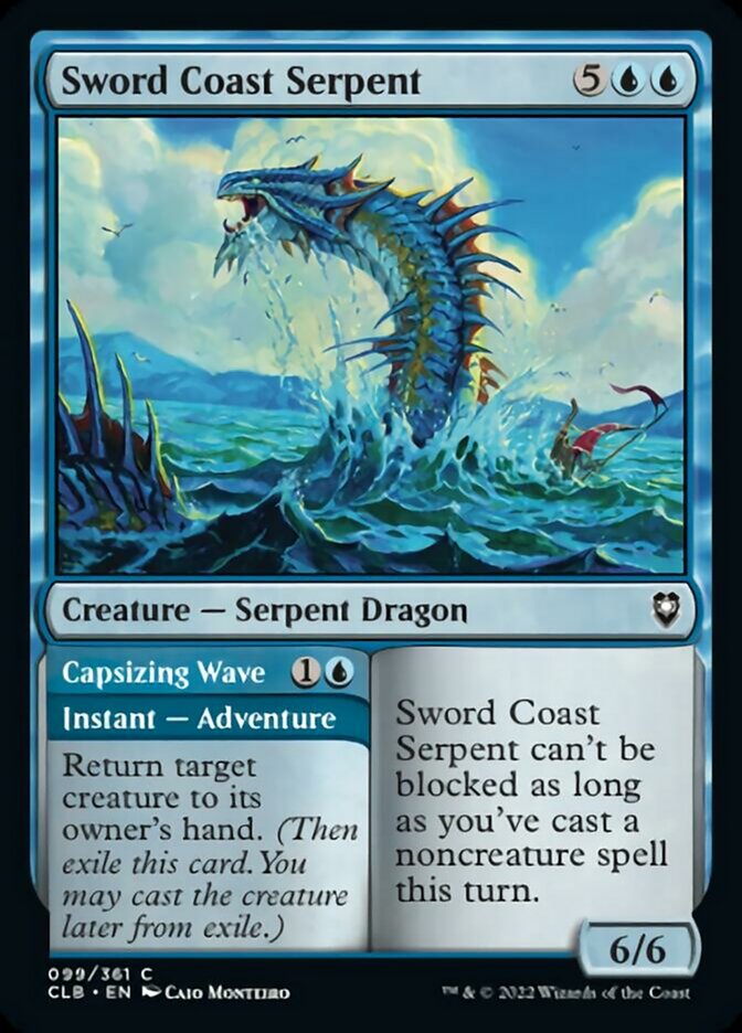 Sword Coast Serpent // Capsizing Wave [Commander Legends: Battle for Baldur's Gate] MTG Single Magic: The Gathering    | Red Claw Gaming