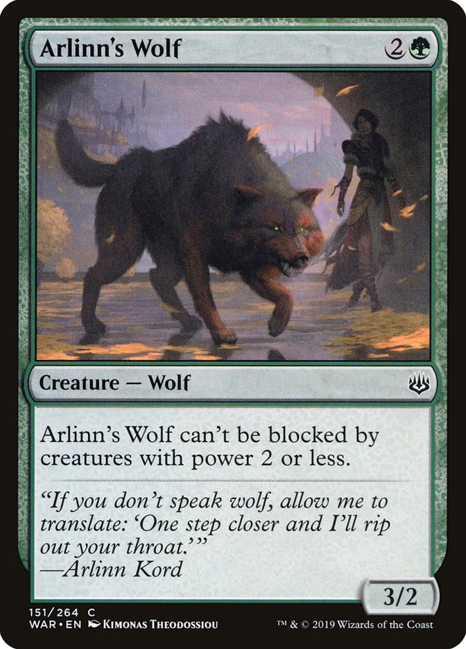 Arlinn's Wolf [War of the Spark] MTG Single Magic: The Gathering    | Red Claw Gaming
