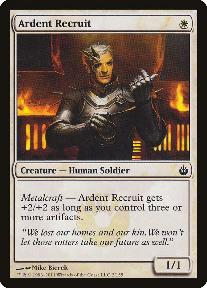 Ardent Recruit [Mirrodin Besieged] MTG Single Magic: The Gathering    | Red Claw Gaming